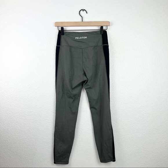 ALLFENIX Peloton Branded Olive Green Side Stripe Workout Leggings, Size Medium - Picture 4 of 7